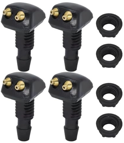 4 ugelli per tergicristalli universali, ugelli per lavaggio parabrezza anteriore, ugelli per autolavaggio, ricambi per spruzzatore lavavetri, adatti per bracci tergicristallo da 8 mm e 9 mm