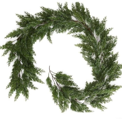 ZYNCUE Weihnachtsdekoration, Weihnachtsgirlande, Tannengirlande, 190 cm lang, künstliche Kiefer für Treppen, Haustür, Weihnachtsdekoration
