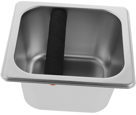 PRETYZOOM Espresso Knock Box Contenitore in Metallo Dalla Forma Unica Per Un Facile Trasferimento Dei Fondi