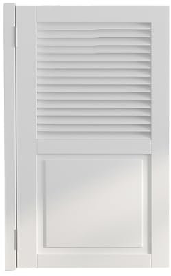 Rustikale weiße 50 x 80 cm schwingende Salontür mit automatischen Scharnieren, ideal für Küche, Speisekammer, günstiges Angebot