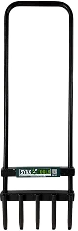 Weel Fork Synx Tools Aérateur de pelouse Largeur de travail 30 cm Coupe-gazon pour aération de pelouse