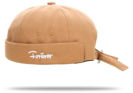 YAMEE Docker Cap Herren Vintage Bestickte,Matrosenmütze Damen Trendige Street Fashion,Beanie Mütze Unisex Verstellbares,Seemannsmütze Herren Casual,Harbour Hat,Bikermütze（Kappenumfang：56-58cm）