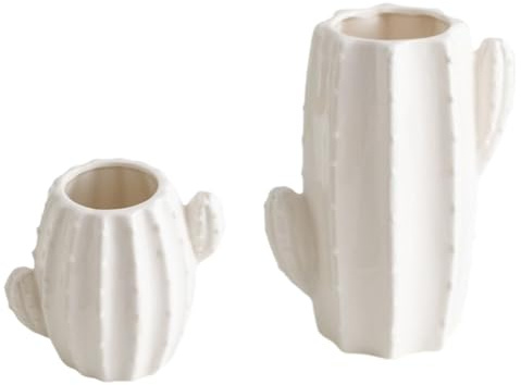 KWJTOY Vaso in Ceramica a Forma di Cactus, Porta Fiori Decorativo, Vaso Multiuso da scrivania, Piccola Costruzione, Multiuso, per casa, Scuola, Lavoro o spazi creativi