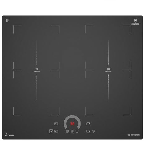 KKT KOLBE Anti-Scratch-Induktionskochfeld IH85904FZS, 60 cm | autark, 8,2 kW, 4 Kochzonen, 9 Stufen, 2 Flexzonen, Schnellaufheizung, rahmenlos, Automatik-Timer