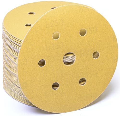 EDUWURXS 25 x 150mm Sanding Discs 40 Grit Hook & Loop | Hook and loop sanding discs for wood, metal, paint, filler and automotive surface preparation.