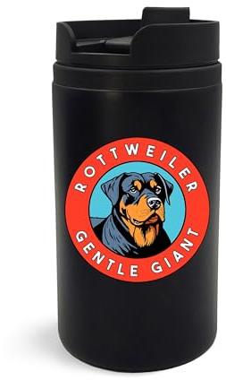 Rottweiler - Tazza da viaggio gigante delicata, tazza da viaggio, tazza da caffè isolata, tazza portatile