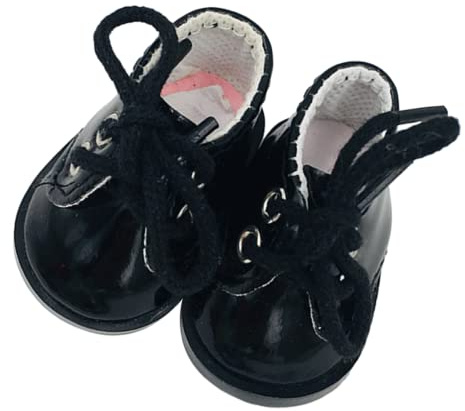 Gatuida Mini Schwarze Puppenschuhe Handgefertigt Realistische Stoffschuhe Für Kinderpuppe Dekorative Mini Schuhe Puppenzubehör Kreativität Und Spielfreude