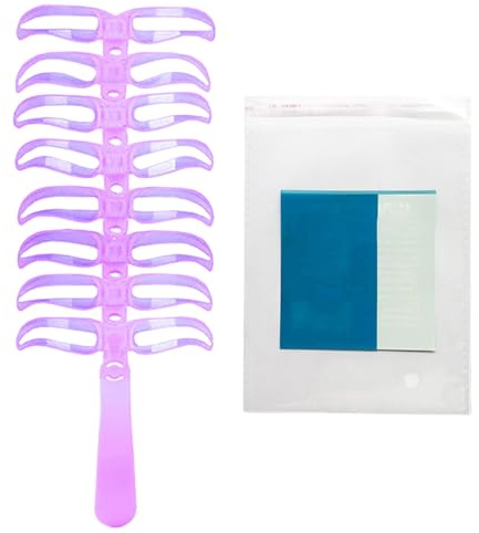 Jubilofex Kit Forme Sopracciglia - Set Modellatore Sopracciglia con 8 Stili,Modellazione Riutilizzabile Lavabile Per Trucco Quotidiano Festa Serata