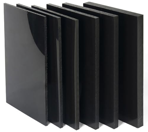 TIHONORI Plaque Polypropylène Noire 15mm – Panneau Plastique Renforcé pour Socles Techniques, Ateliers, Cloisons de Structure,30×30cm
