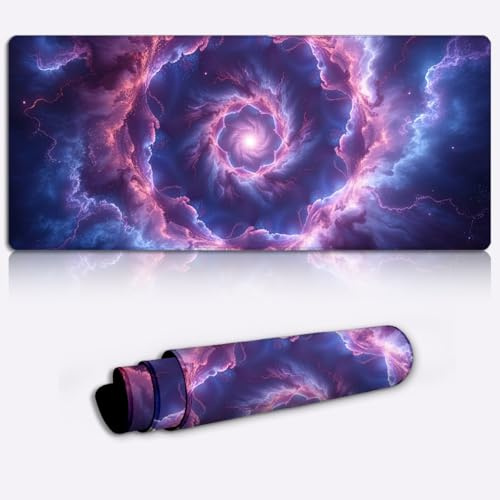 cosmic spiral vortex Gaming Mouse Pad Non-Slip Rubber Base Pad Office Home Novelty Printed Desk Accessory Laptop Desktop Printed Art Ergonomic 600 * 350 * 4mm