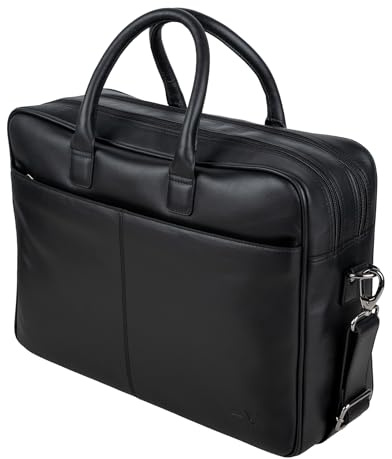 MANTA Echtleder Business-Tasche, Handgearbeitete Aktentasche aus Leder, Stilvoll & Modern, 16-Zoll Laptoptasche, Elegante Notebooktasche, Umhängetasche, Dokumententasche, Schultertasche, Laptop-Sleeve