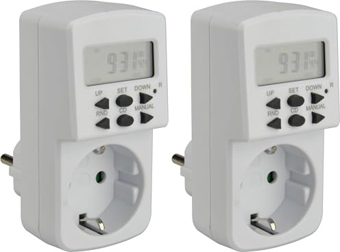 UNITEC Digitaler Wochentimer für den Innenbereich (Packung mit 2)