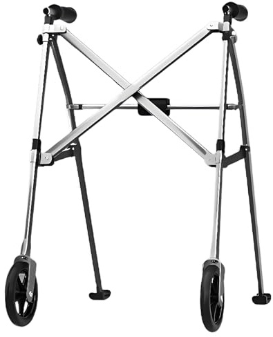 Foldable Rolling Walker with Wheels, Lightweight Aluminum Alloy Mobility Aid for Seniors and Adults, Easy Transport and Support