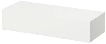 GoodHome Tablette Murale avec tiroir Fixation Invisible Cusko Blanc 60 cm