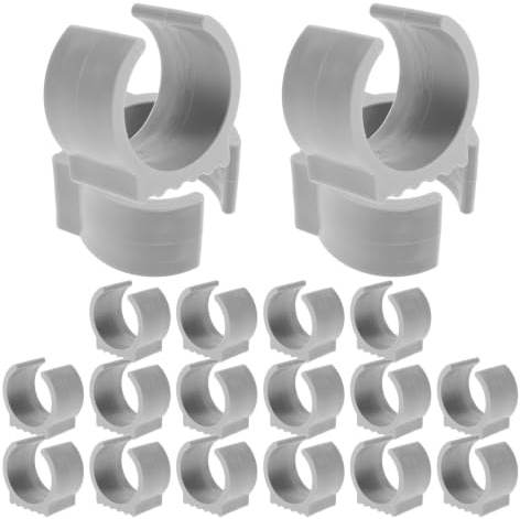 DEEPCRAFF 20 Stück U-förmige Kunststoff Rohrklemme für Runde Metallrohre 38-42mm Breite Passform und Fester Halt für Hängemattengestelle im Außenbereich und Balkonen