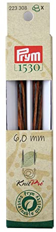 Stricknadelspitzen PRYM Natural 6,00 mm farbig 12,8 cm 223328
