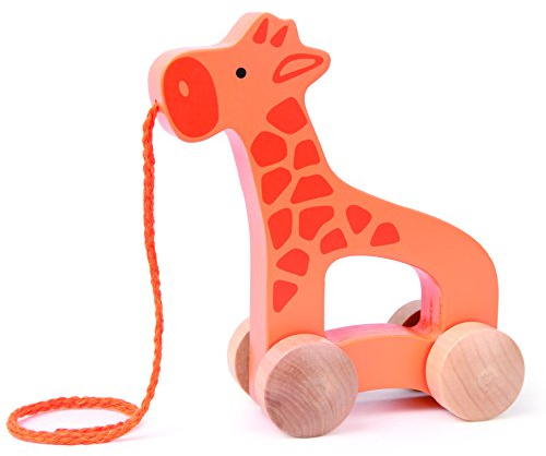 Hape Nachzieh-Giraffe aus Holz, Schiebe- und Ziehspielzeug für Kleinkinder ab 12 Monaten