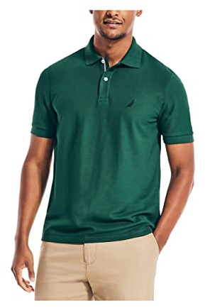 Nautica Men's Classic Short Sleeve Solid Polo Shirt, Tidal Green, X-Large