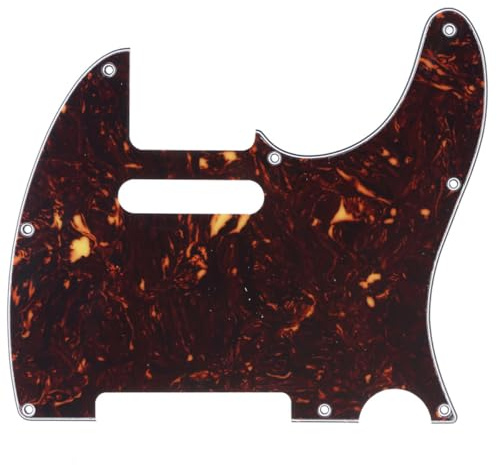 Musiclily Pro 8 Löcher Tele Pickguard Gitarren Schlagbrett für MIJ Made Fender Japan Telecaster,4 lagig Tortoise Shell | Für MIJ Made Fender Japan Tele