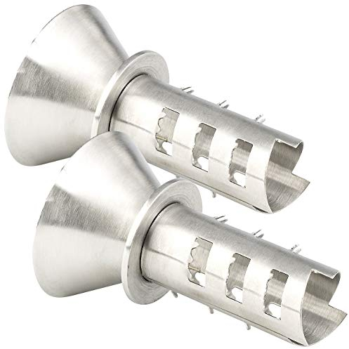 PEARL Zitronenausgießer: 2er-Pack Zitrusfrucht-Entsafter mit Ausgießer, Edelstahl (Zitronenausgießer Edelstahl, Zitronensaft Ausgießer, Küchenhelfer)