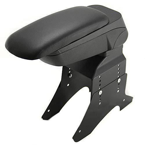 Universal Auto Armlehne Box Mittelkonsole zentrale Aufbewahrungsbox Schiebetr Kunstleder Staufach Aufklappbar Schwarz CarJoy Tuning Polsterkonsole