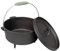 Andes Cast Iron Dutch Oven, 4.25L Outdoor Camping Cooking Pot/Casserole Roasting Dish Cauldron with Lid