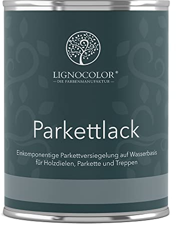Lignocolor Parkettlack | Treppenlack | Holzlack | Versiegelung für Fußböden und Holztreppen (750 ml, seidenmatt)