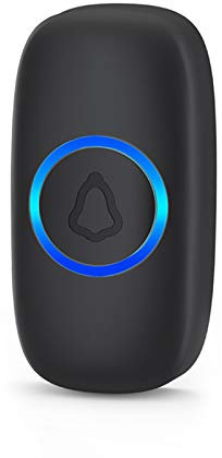 SECRUI Wireless Doorbell Transmitter, DoorBell Push Button Replacement or Additional for Doorbell Receiver - Frequency 433M Transmitter Include Battery - Black