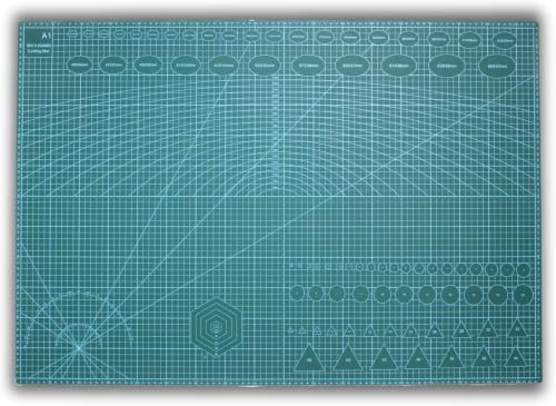 Cutting Mat A1 (90 x 60cm) Double Sided 3 Layer PVC Non-Slip Cutting Board with Grid Markings for Sewing, Quilting, Arts, Crafts, Model Making, Card Making & DIY- 90L x 60