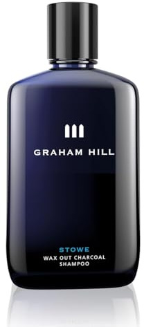 GRAHAM HILL Stowe Wax Out Charcoal Shampoo for Men - Detoxifying Mens Shampoo (100ml), Ideal for Oily Hair Shampoo with Natural Ingredients, Reduces Dandruff and Promotes Healthy Hair Growth