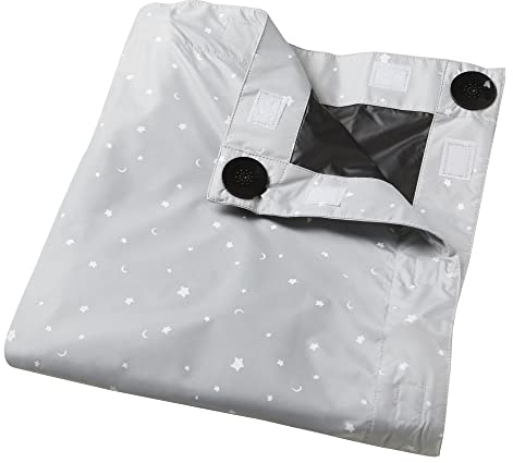 Tommee Tippee Sleeptight Store Occultant Portable avec Ventouses, Réglable et Léger, Tissu Gris Moderne, Extra-Large, 130 x 198 cm 491645