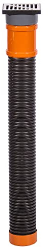 SPEEDPLANT Sickerschacht Regenwasser 110 mm x Länge 1m - Drainagerohr Hofablauf Bodenablauf 15 x 11 cm - Entwässerungsrinne Terrasse Regensinkkasten - Drainage Versickerungsschacht Laubschutz