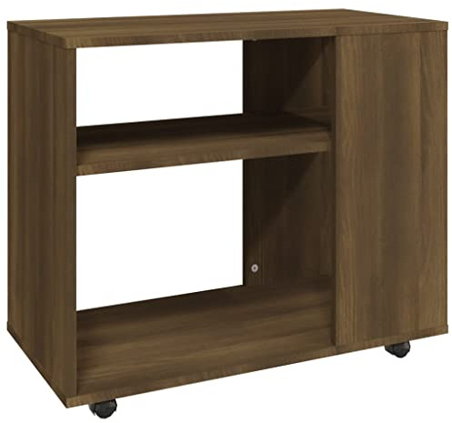 vidaXL Beistelltisch Couchtisch Kaffeetisch Wohnzimmertisch Sofatisch Telefontisch Tisch Braun Eiche-Optik 70x35x55 cm Holzwerkstoff