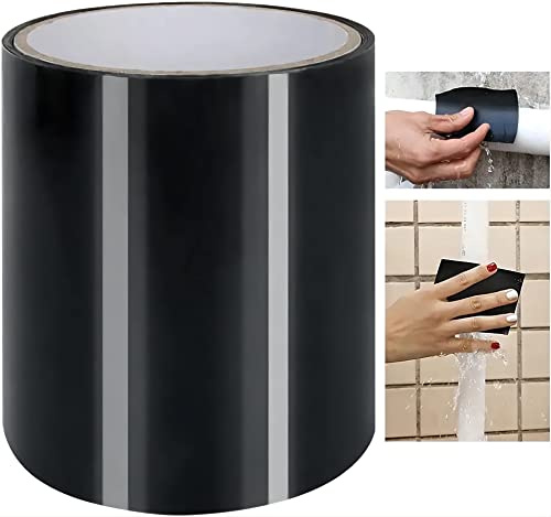 ACTOYS Pvc Unterwasser Klebeband Pool Teich, Isolierband Schwarz 10cm*1.5m, Wasserdichtes Klebeband, Reparaturband Wasserdicht Selbstverschweißend, Abdichtband Dichtungsband