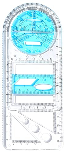 Geometric Lineal, Multifunktionales Geometrisches Lineal，Geometrische Zeichenungs, Messinstrumente, ZeichenTemplat, Entwurfslineal für Grundstudenten, Schule