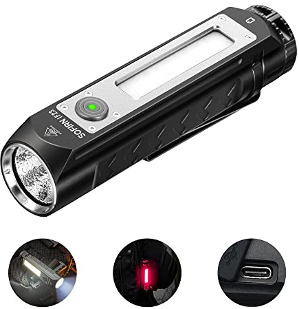 Sofirn - Torcia IF23 4000 lm, 3 in 1, luce bianca laterale, modalità RGB, IPX8 impermeabile a lunga durata, base magnetica, adatta per casa e emergenza, campeggio