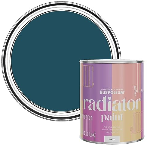 Rust-Oleum, dunkelblau Heizkörperfarbe, hitzebeständig, geruchsarm in Matt Finish - Uniformblau 750ML