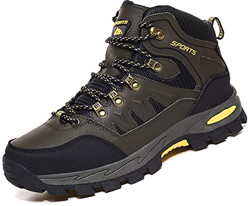 Botas de Senderismo VTASQ para Hombre y Mujer, Impermeables, para Caminar, Deportivas, para Exteriores, Ligeras, para Acampar, Escalada, Zapatillas Deportivas, Green, 43 EU