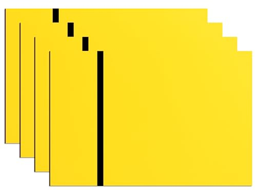 IKIER 4 placas de plástico de doble color, 20 x 30 cm, placas acrílicas ABS de color amarillo y negro, para grabado láser, corte CNC, artesanía láser y proyectos de manualidades