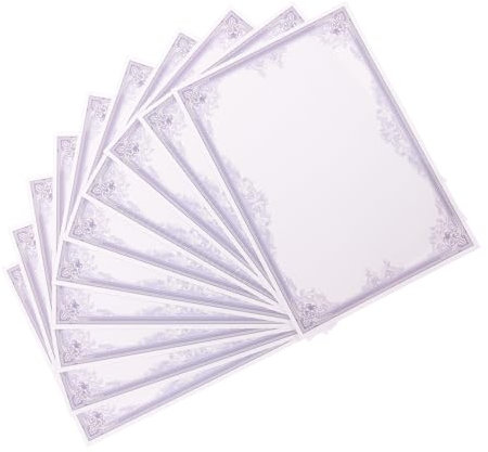 DIYEAH 10blätter Urkundenpapier Innenblatt Blau Blanko Zertifikatpapier Für Schüler Auszeichnungen Druckbares Diplom Liner Papier Vertikal Und Horizontal Nutzbar Langlebig Und Praktisch