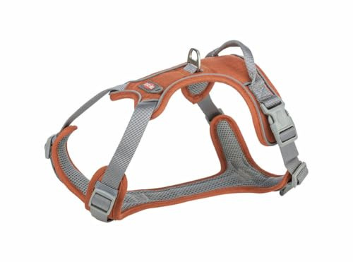 TRIXIE Premium Geschirr Active, L, 69-87 cm/25 mm, Rost