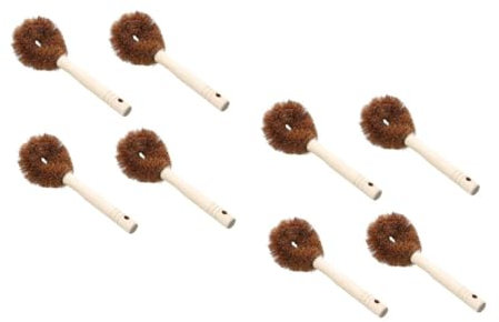 Ipetboom 8piezas Cepillos De Limpieza Para Olla Cepillos De Mango Para Fregar Sartenes y De Cocina Para Eliminar Grasa y Suciedad De Limpieza Ergonómicas Para Fregaderos y Superficies