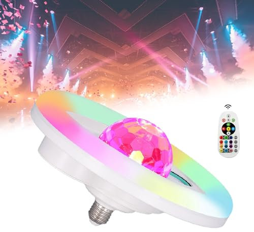UEGFSIJRF Lampadina LED Bluetooth Festiva, Lampadina Musicale Bluetooth RGB E27 da 48 W con Telecomando: Crea l'atmosfera Perfetta for Le Feste di Natale