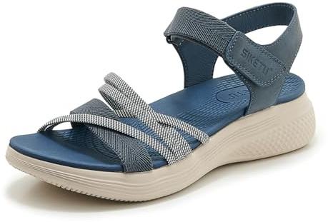 Meik Mangni Sandaler Kvinnor Sommar Sport Strandskor Casual Vandringssandal Mode 35-42 EU, Blå, 36 EU