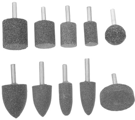 DECORNIJIA 10pcs Abrasive Corundum Grinding Stone Bits for Electric Drill Tools Sharpening Polishing Heads Replacement