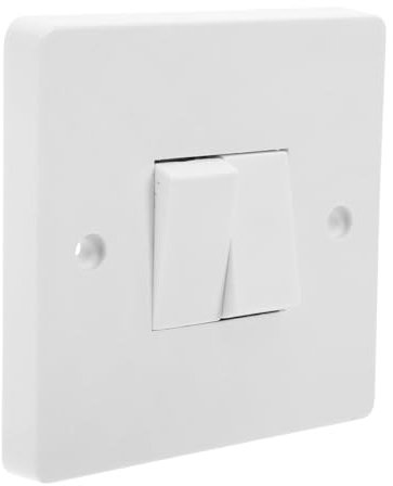 TOPBATHY interruttore della luce con luce notturna Copertura per interruttori Interruttore per uso domestico doppio interruttore dimmer interruttore unipolare plastica bianca