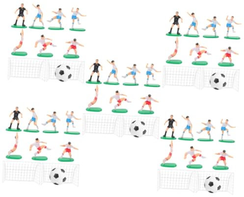 IMIKEYA 5 Set decorazione della squadra di calcio toppers Calcio di torta di compleanno numero sport decorazione della torta di calcio decorazioni per torte di calcio pvc