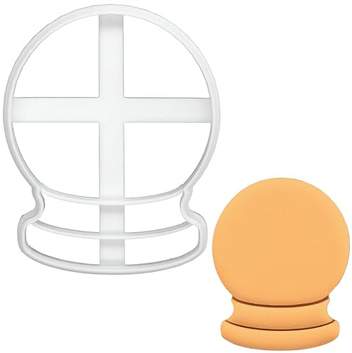 BAKERLOGY Crystal Ball Cookie Cutter – Blank Biscuit Shape for Icing Art, Mystical Fondant Stamp for Witchcraft Baking, Tarot Crafts, Halloween Treats and Custom Designs