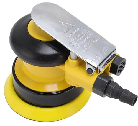 Asixxsix lijadora de aire de 4 pulgadas, 10000RPM lijadora orbital aleatoria con entrada de aire de 1/4in, Pulidor neumático de doble acción para pulido cerado lijado molienda