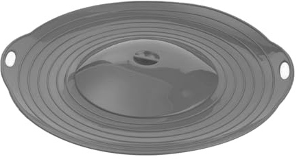 Gurtt 29cm Spill Stopper Lid Cover, Silicone Splash Guard for Pans and Pots Between 15-28cm Diameter Against Boiling Over, Microwave Cover (Grey)
